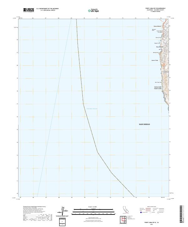 Point Loma OE W, CA — USGS 7.5-minute topo (2021)