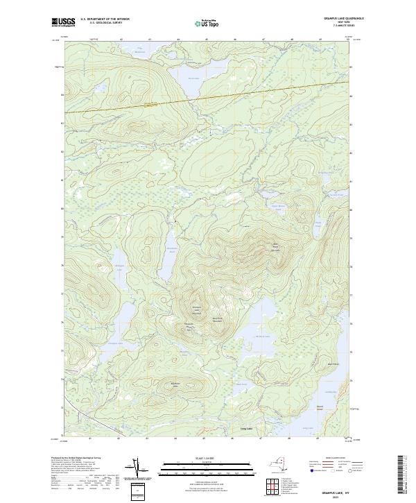 Grampus Lake, NY — USGS 7.5-minute topo (2023)