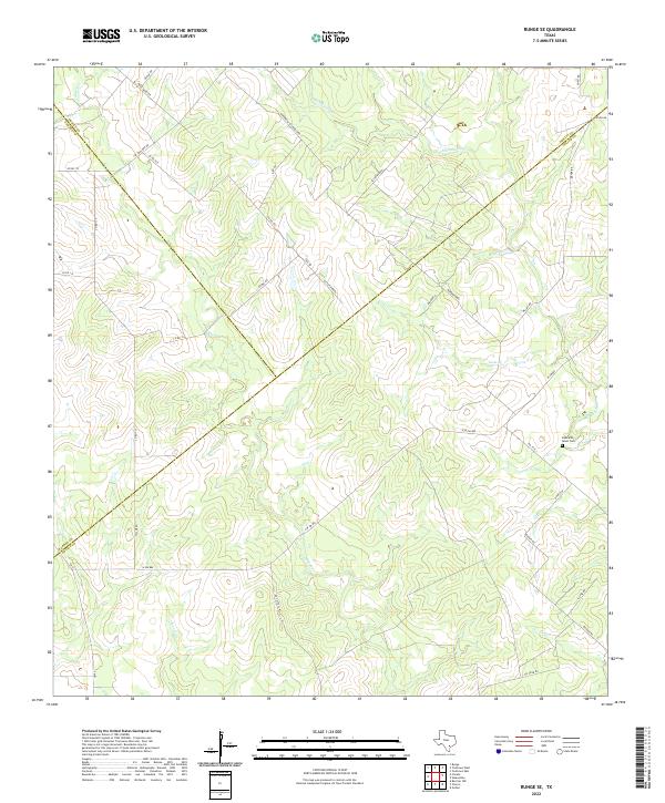 Runge SE, TX — USGS 7.5-minute topo (2022)