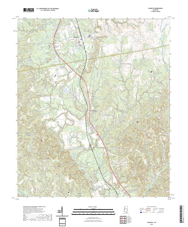 Shubuta, MS — USGS 7.5-minute topo (2024)