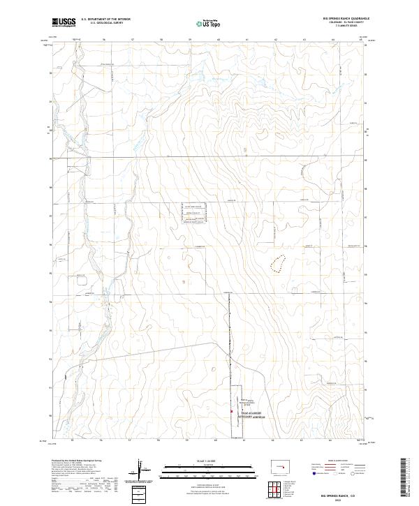 Big Springs Ranch, CO — USGS 7.5-minute topo (2022)