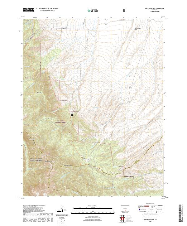 Beck Mountain, CO — USGS 7.5-minute topo (2022)