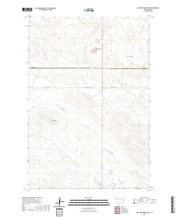 Lone Tree Draw West, SD — USGS 7.5-minute topo (2021)
