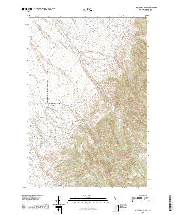 Beaverhead Rock SE, MT — USGS 7.5-minute topo (2024)