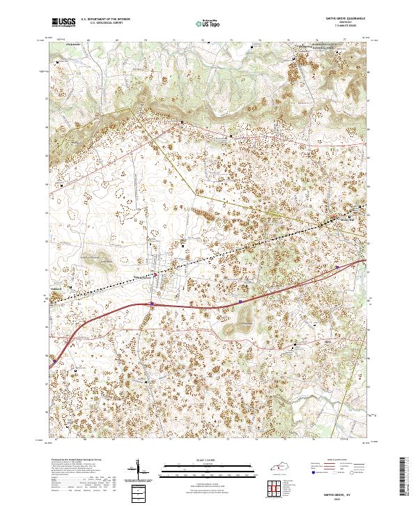 Smiths Grove, KY — USGS 7.5-minute topo (2022)