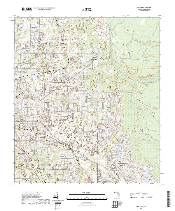 Ocala East, FL — USGS 7.5-minute topo (2024)