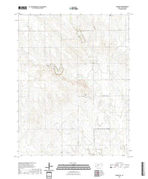 Ransom SE, KS — USGS 7.5-minute topo (2022)