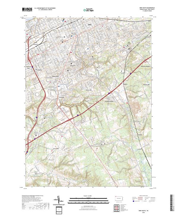 Erie South, PA — USGS 7.5-minute topo (2023)