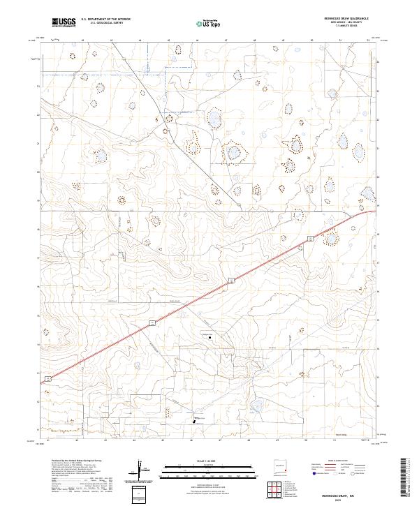 Ironhouse Draw, NM — USGS 7.5-minute topo (2023)