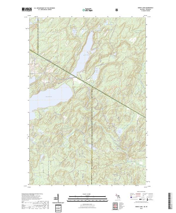 Smoky Lake, MI-WI — USGS 7.5-minute topo (2023)