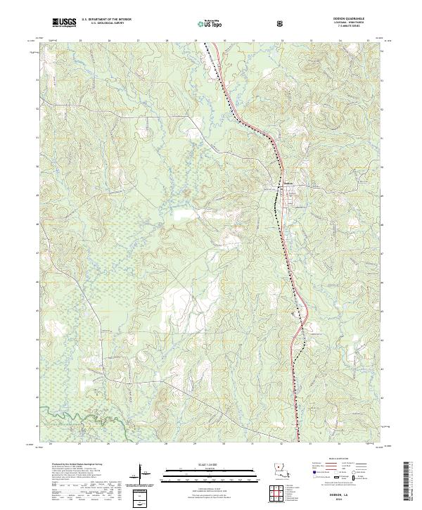 Dodson, LA — USGS 7.5-minute topo (2024)