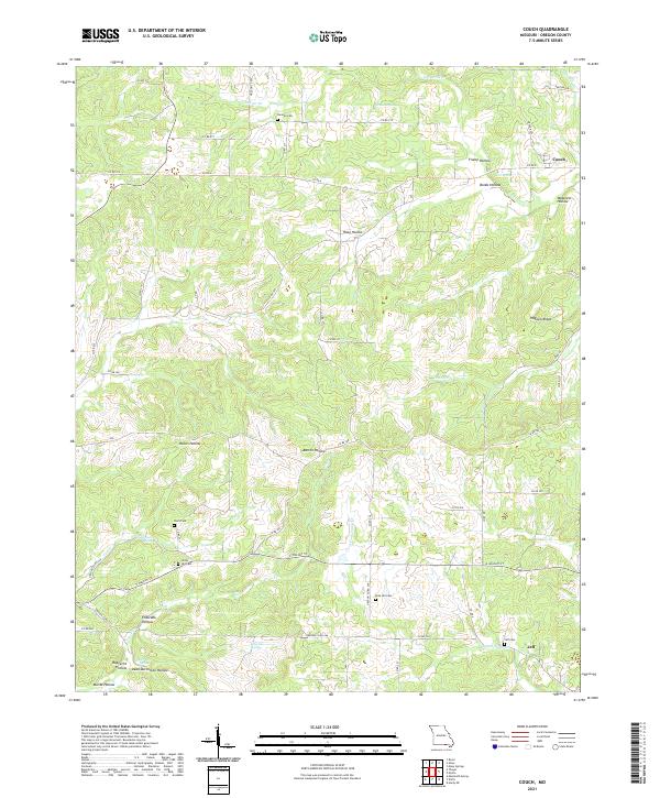 Couch, MO — USGS 7.5-minute topo (2021)
