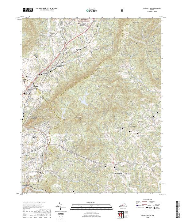 Stewartsville, VA — USGS 7.5-minute topo (2022)