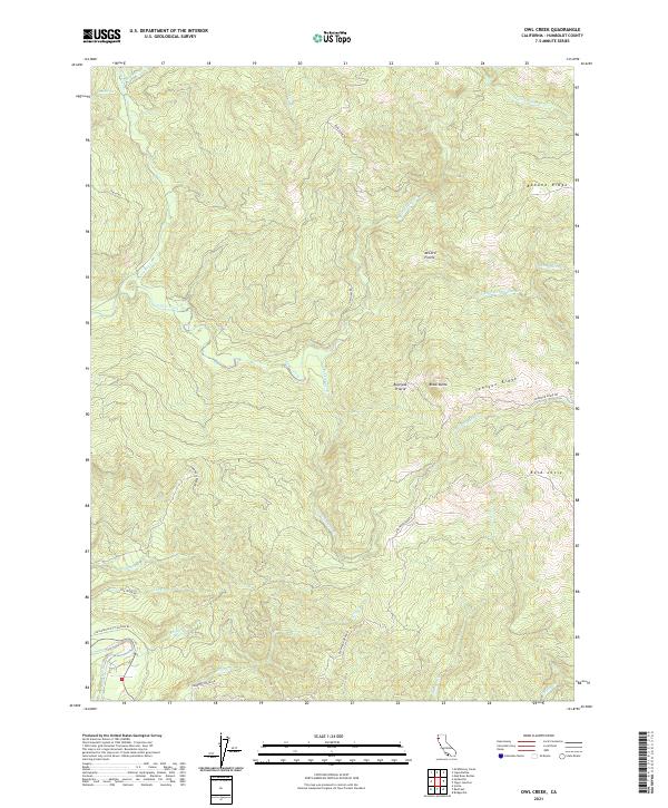 Owl Creek, CA — USGS 7.5-minute topo (2021)