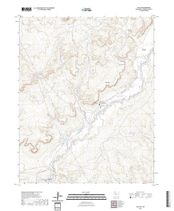 San Luis, NM — USGS 7.5-minute topo (2023)