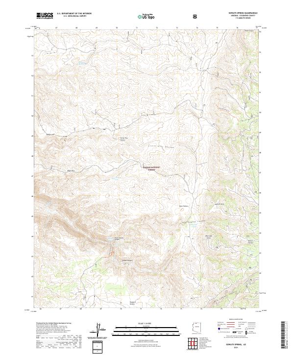 Sowats Spring, AZ — USGS 7.5-minute topo (2021)