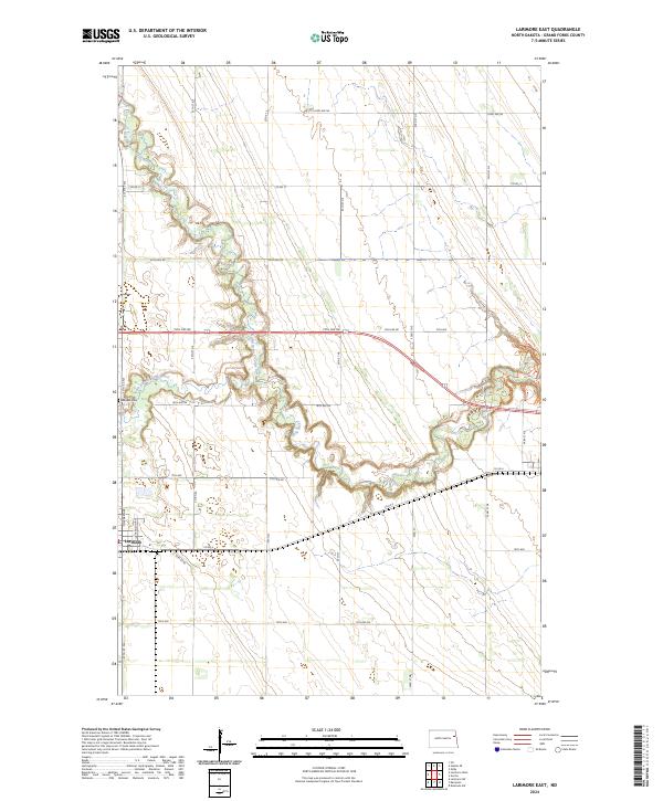 Larimore East, ND — USGS 7.5-minute topo (2024)