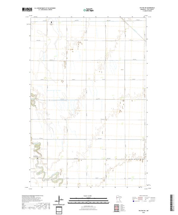Felton SW, MN — USGS 7.5-minute topo (2022)