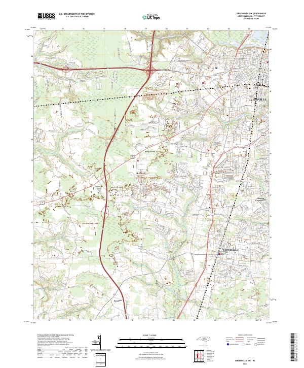 Greenville SW, NC — USGS 7.5-minute topo (2022)