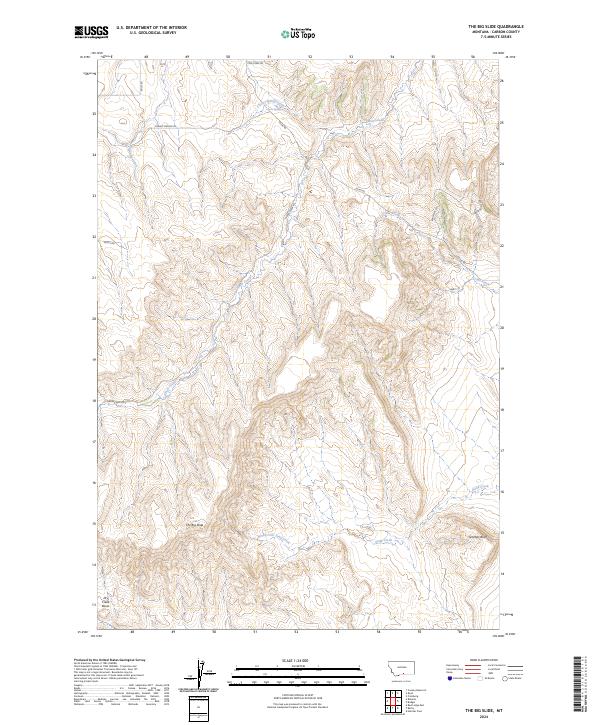 The Big Slide, MT — USGS 7.5-minute topo (2024)