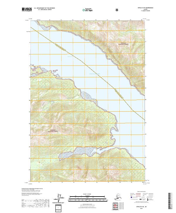 Sitka D-5 SE, AK — USGS 7.5-minute topo (2021)