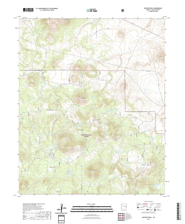 Whiting Knoll, AZ — USGS 7.5-minute topo (2021)