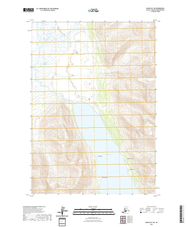 Karluk B-1 NE, AK — USGS 7.5-minute topo (2021)