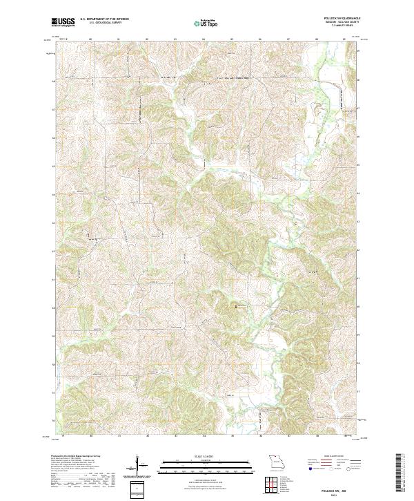 Pollock SW, MO — USGS 7.5-minute topo (2021)