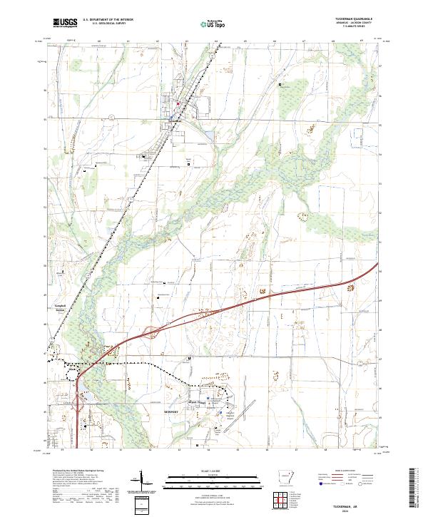 Tuckerman, AR — USGS 7.5-minute topo (2024)