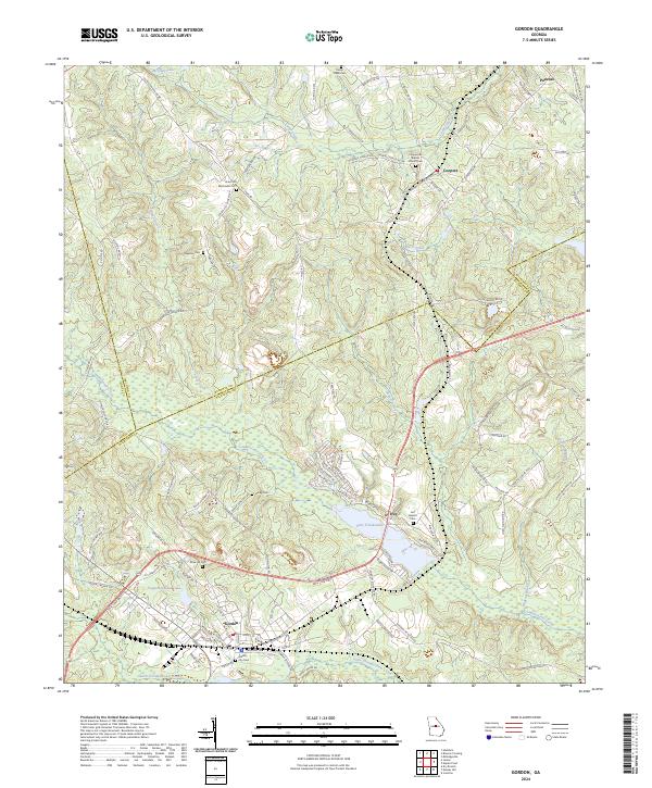 Gordon, GA — USGS 7.5-minute topo (2024)