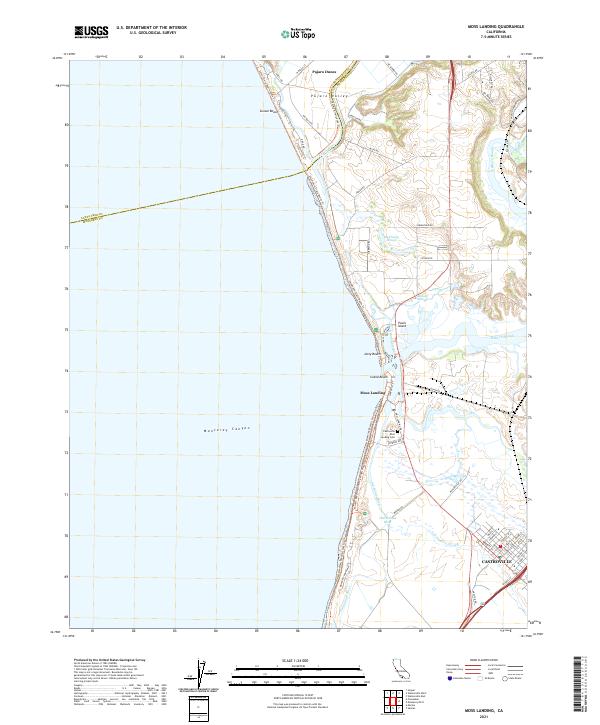 Moss Landing, CA — USGS 7.5-minute topo (2021)