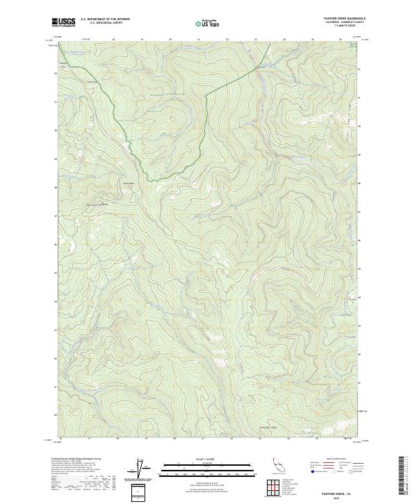 Panther Creek, CA — USGS 7.5-minute topo (2023)