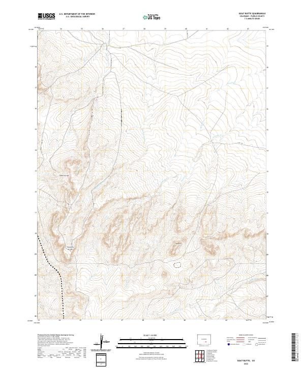 Goat Butte, CO — USGS 7.5-minute topo (2022)