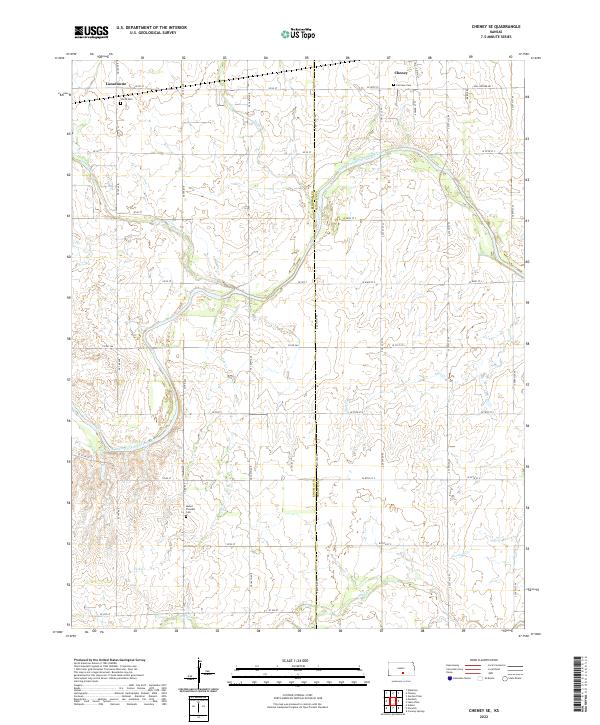 Cheney SE, KS — USGS 7.5-minute topo (2022)