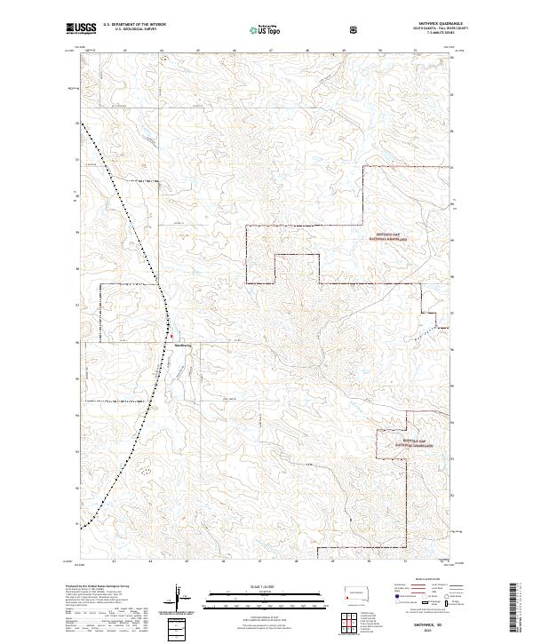Smithwick, SD — USGS 7.5-minute topo (2021)