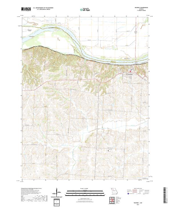 Waverly, MO — USGS 7.5-minute topo (2021)