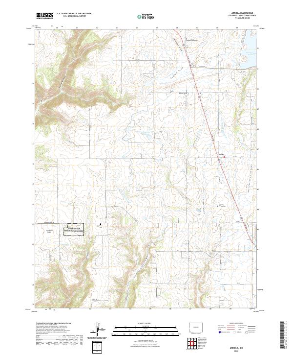 Arriola, CO — USGS 7.5-minute topo (2022)