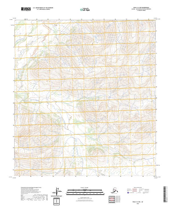 Healy A-5 NE, AK — USGS 7.5-minute topo (2024)