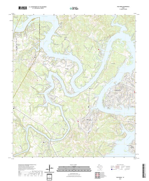Pace Bend, TX — USGS 7.5-minute topo (2022)