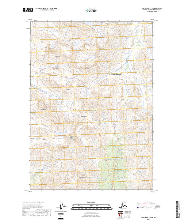 Anchorage A-7 SW, AK — USGS 7.5-minute topo (2023)
