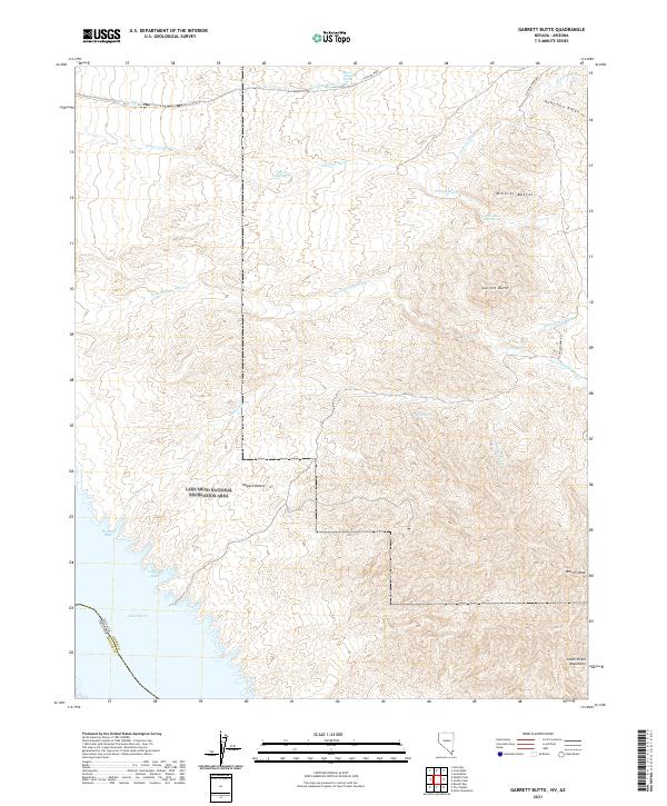Garrett Butte, NV-AZ — USGS 7.5-minute topo (2021)