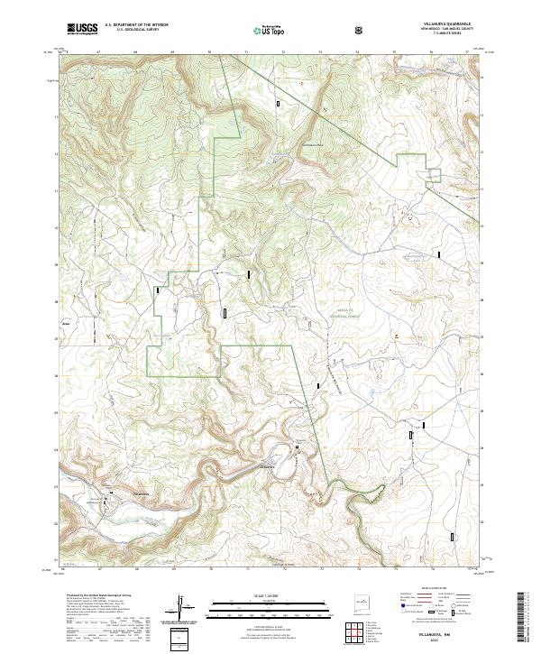 Villanueva, NM — USGS 7.5-minute topo (2023)