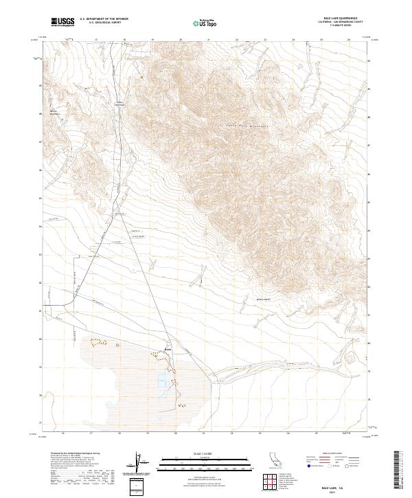Dale Lake, CA — USGS 7.5-minute topo (2021)