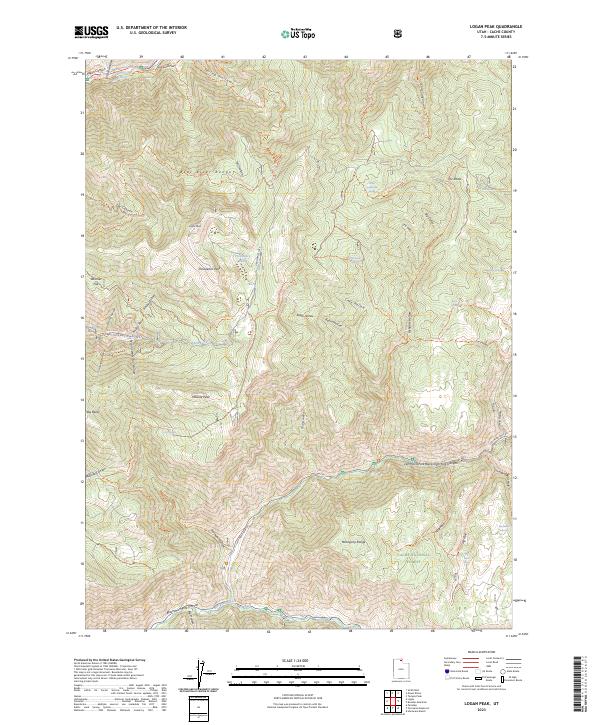 Logan Peak, UT — USGS 7.5-minute topo (2023)