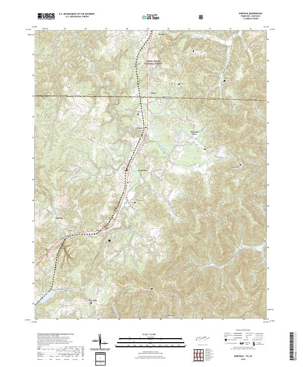 Winfield, TN-KY — USGS 7.5-minute topo (2022)