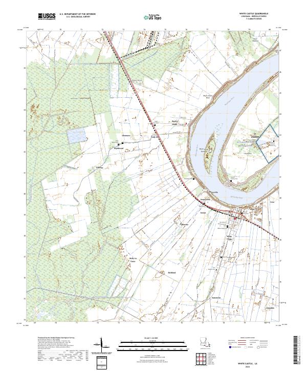 White Castle, LA — USGS 7.5-minute topo (2024)