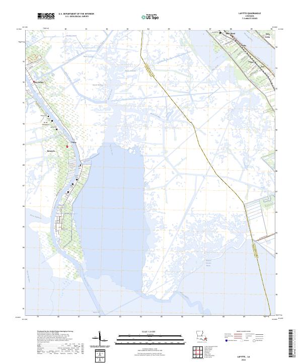 Lafitte, LA — USGS 7.5-minute topo (2024)