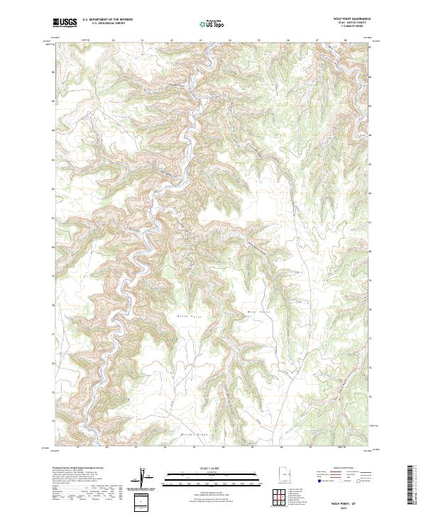 Wolf Point, UT — USGS 7.5-minute topo (2023)