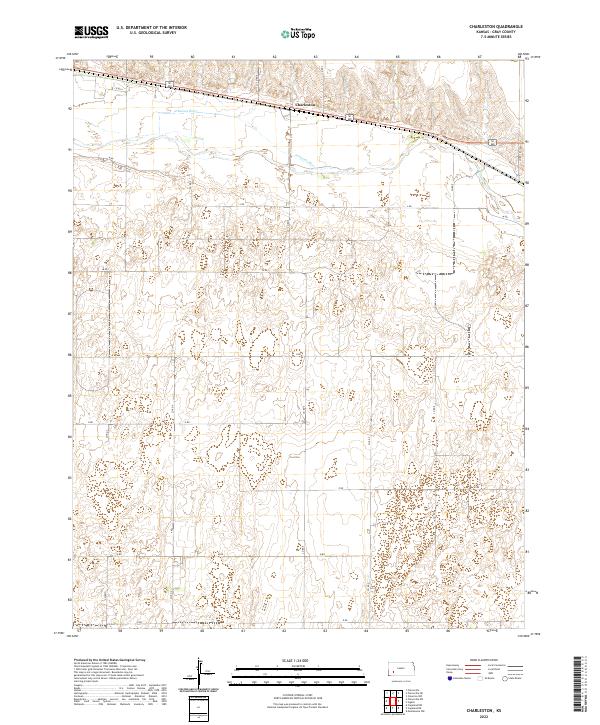 Charleston, KS — USGS 7.5-minute topo (2022)