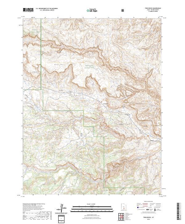 Twin Rocks, UT — USGS 7.5-minute topo (2023)